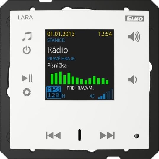 Radio ELKO EP Radio internetowe LARA-R/BR biały, design LOGUS90, EFAPEL, ELKOEP, iNELS