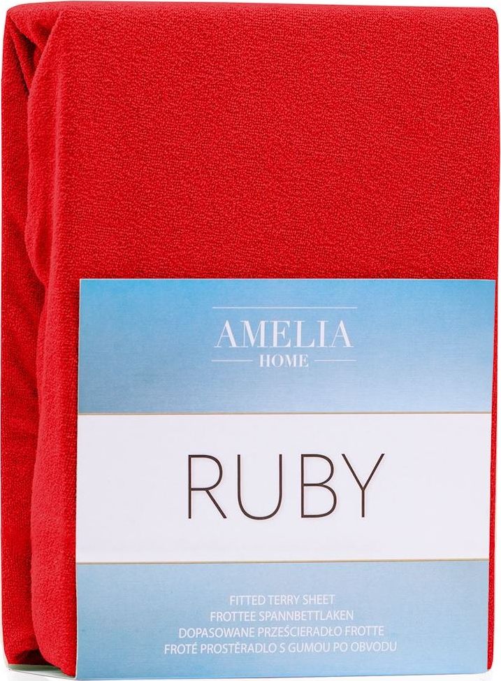 AmeliaHome Amelia Home prześcieradło frotte RED24 180-200x200+30