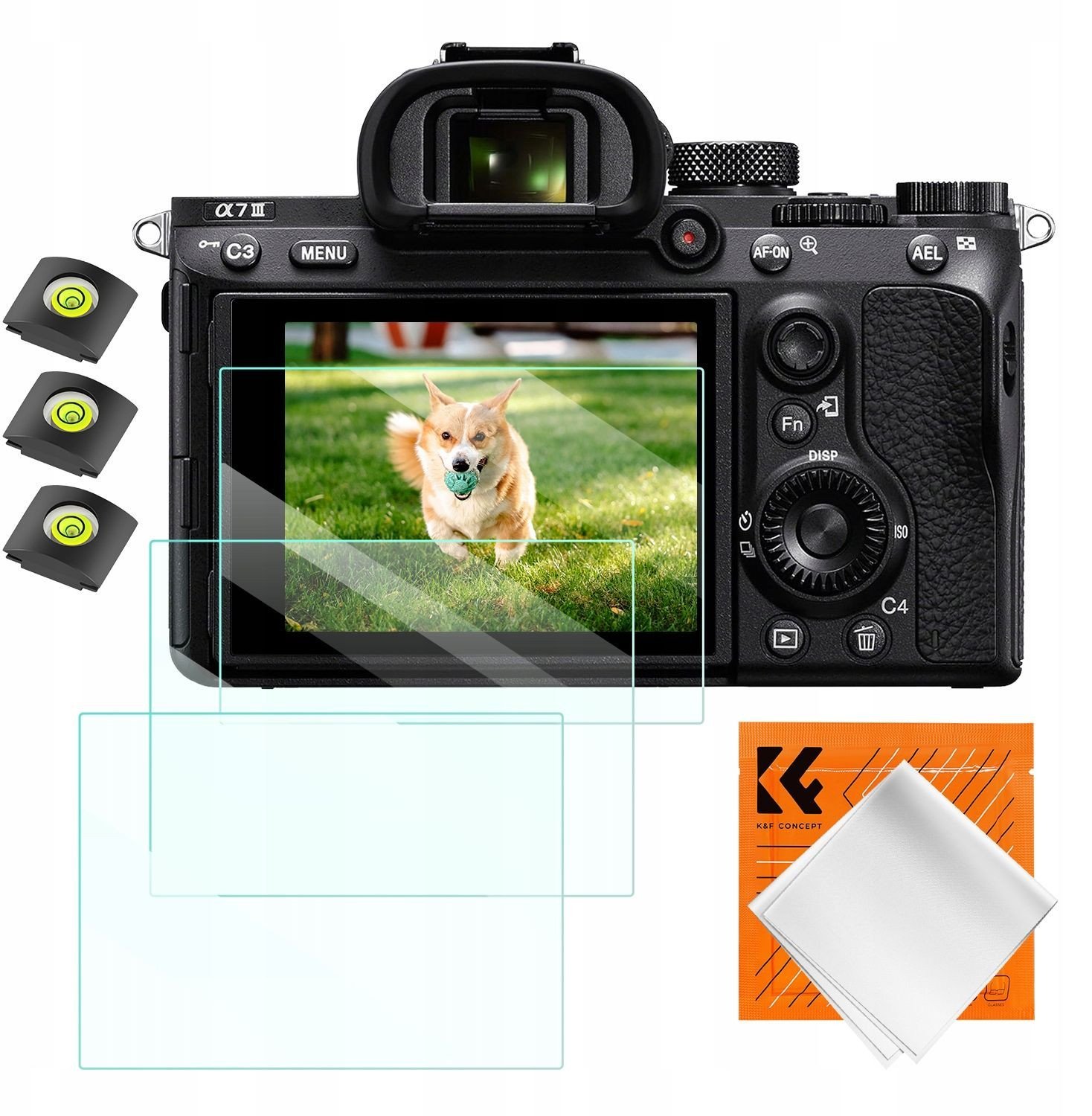 3x Zestaw Osłona Szkło 9h Na Ekran Sony A9 A7iii A7r Ii Rx1 Rx10 Rx100 / K&f Concept / Sku.2194