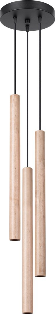 Lampa wisząca Sollux Lighting SOLLUX Lampa wisząca PASTELO 3P drewno 3 x G9 SL.1268