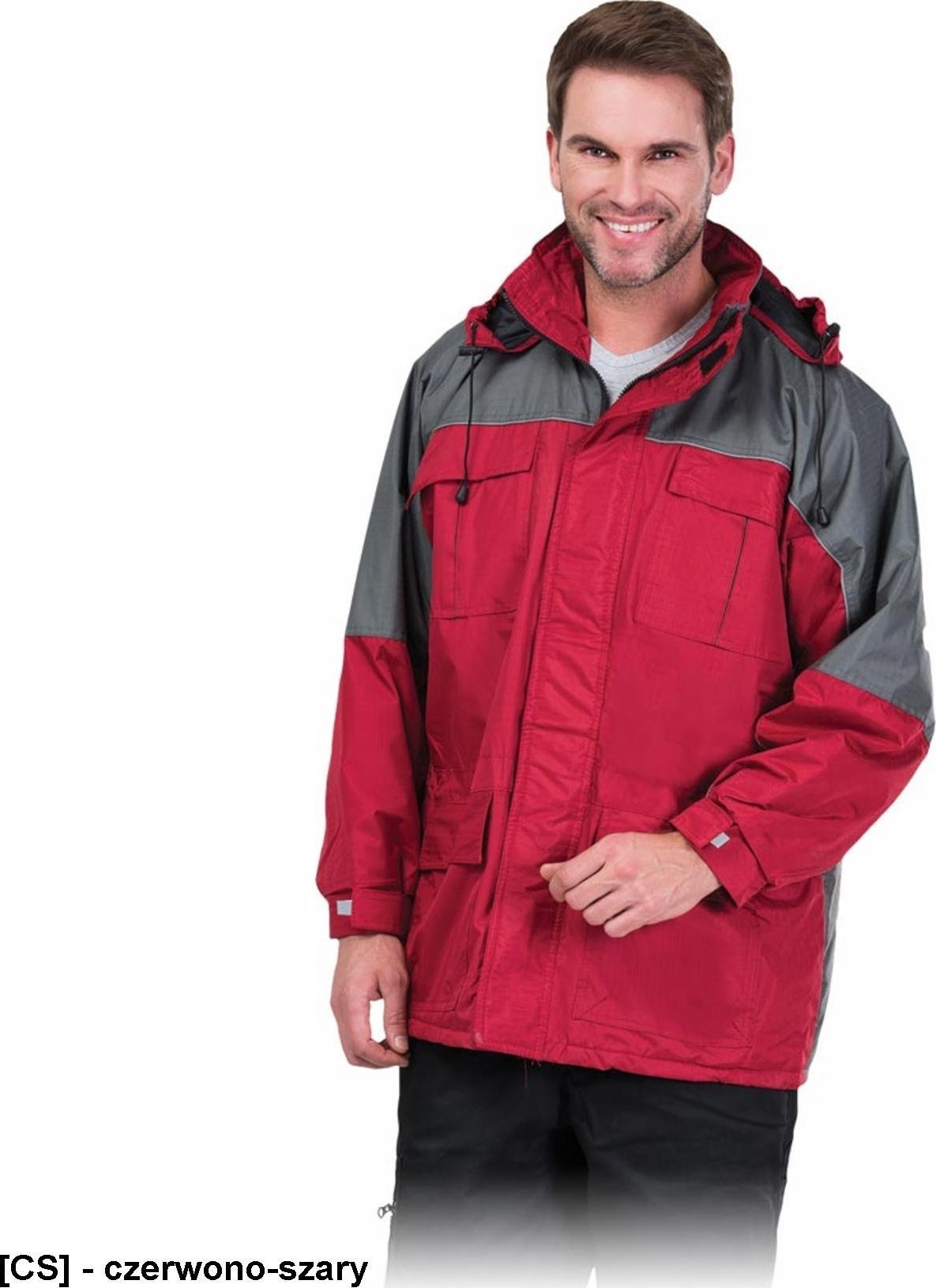 R.E.I.S. WIN-RED - odzież ochronna, kurtka zimowa wykonana z tkaniny typu rip-stop L