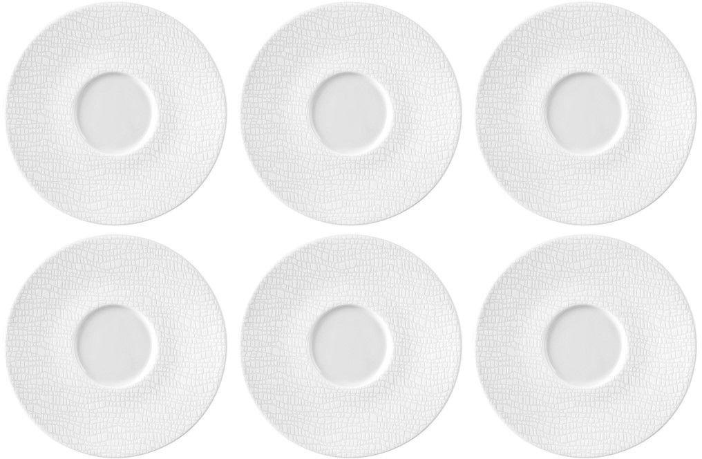 Porcelanowe spodki 16,5 cm zestaw 6 szt. SELTMANN Luxury White z kolekcji Life Fashion