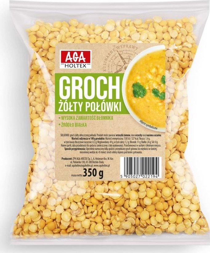 Aga Holtex Aga Holtex Groch żółty połówki 350 g