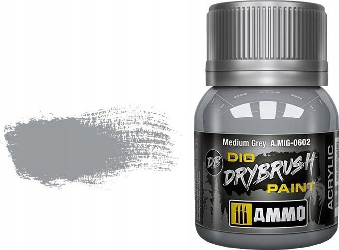 Vallejo Ammo: DIO Drybrush - Medium Grey