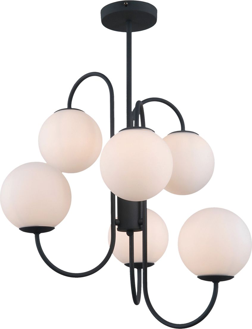 Lampa wisząca Italux Gela nowoczesna czarny (PND-5500-6-BK)