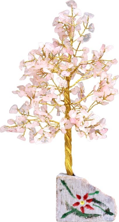 Art-Pol Drzewko z kamieniami szlachetnymi - Kwarc Różowy | 320 kamieni