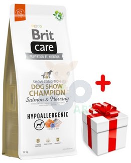 BRIT CARE Dog Hypoallergenic Dog Show Champion Salmon & Herring 12kg + niespodzianka dla psa GRATIS!