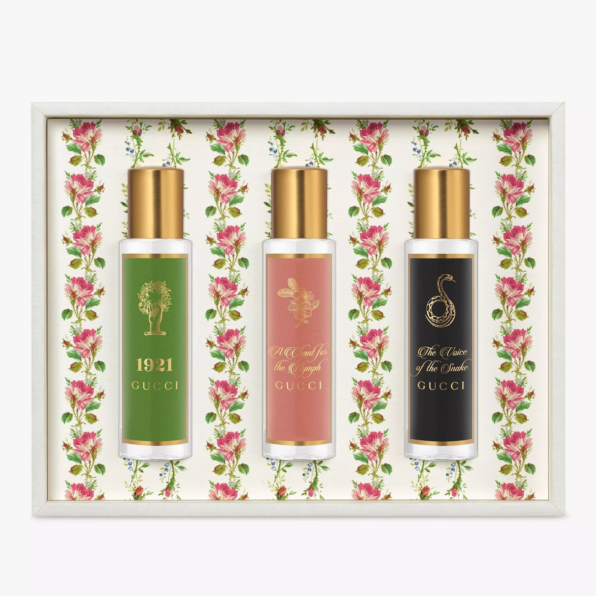 SET GUCCI The Alchemist's Garden 1921 EDP spray 15ml + Gucci A Chant For The Nymph EDP spray 15ml + Gucci The Voice Of The Snake EDP spray 15ml