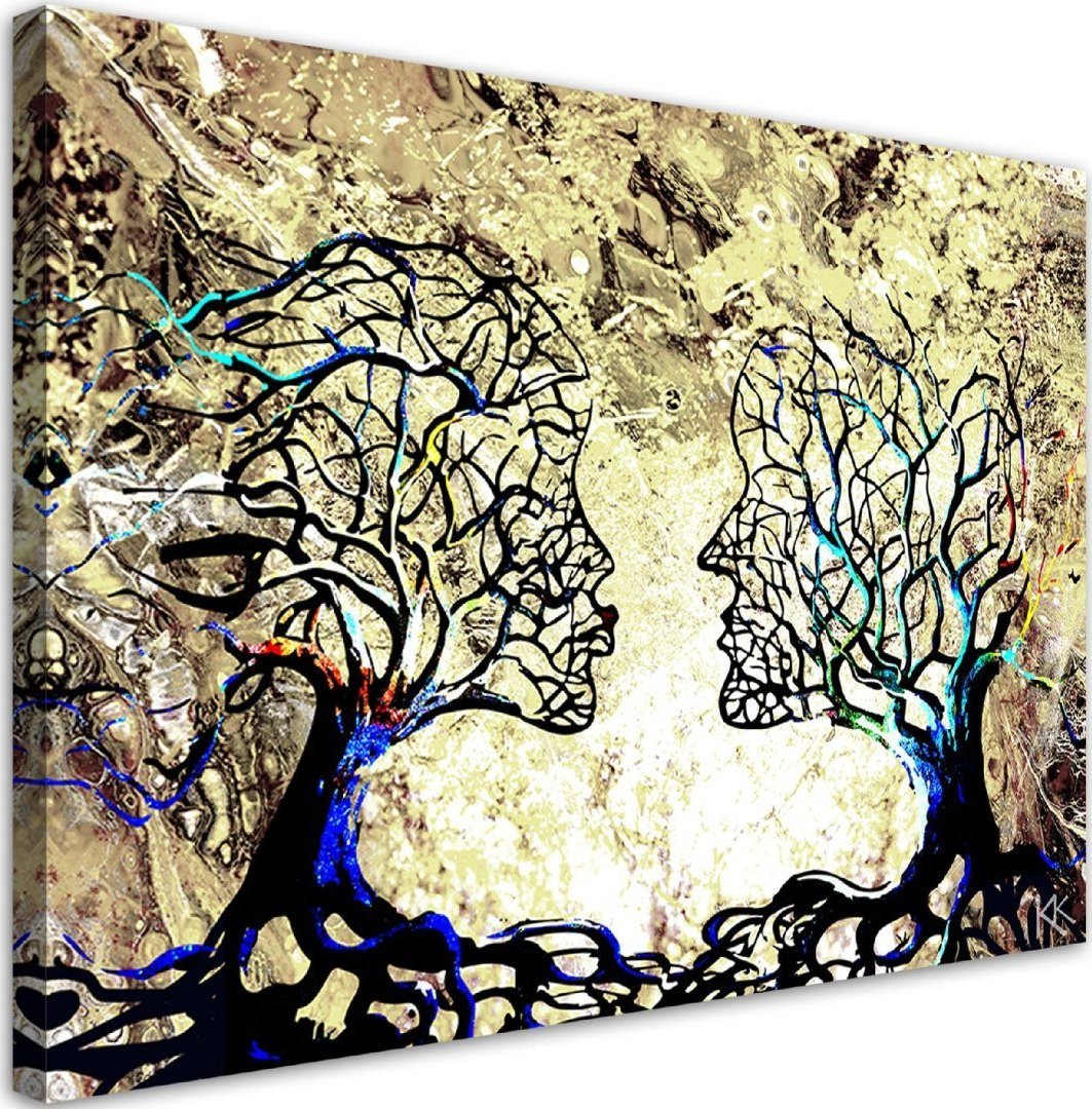 Feeby Obraz na płótnie, Pocałunek drzewa miłość abstrakcja - 120x80