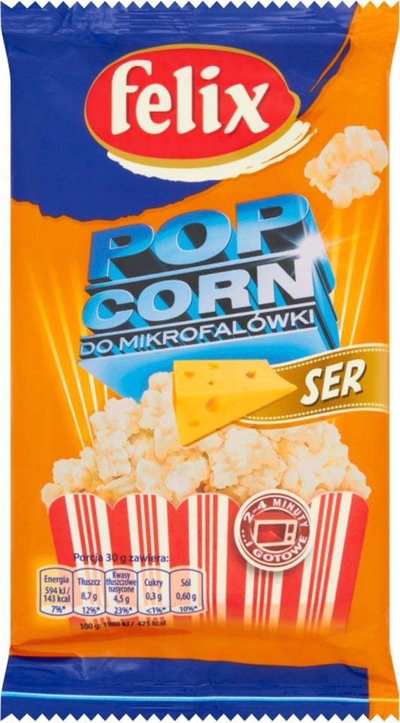 Felix Popcorn o smaku serowym do mikrofalówki 90 g