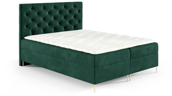 Łóżko kontynentalne Sara Box 200x200 z nogami riviera 38