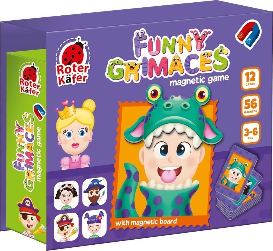 Układanka magnetyczna Śmieszne grymasy