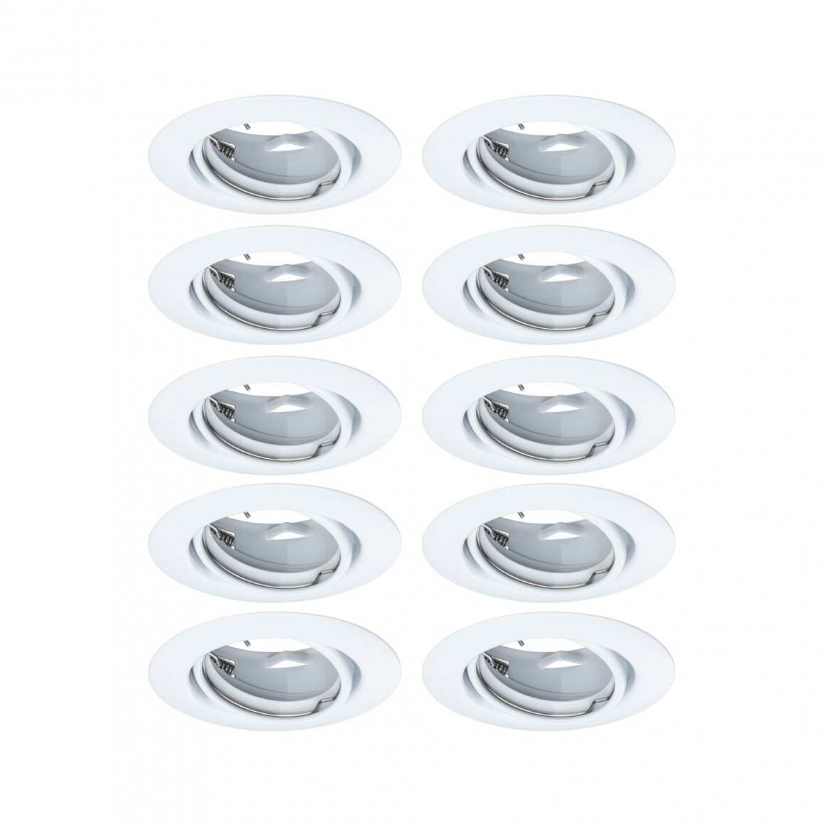 Paulmann Oprawa wbudowana Base ruchoma max. 10x10W GU10 230V 51mm Biały/Metal