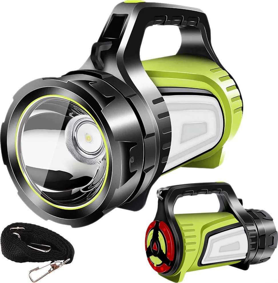 Verk Latarka akumulatorowa led szperacz powerbank mocna Latarka akumulatorowa led szperacz powerbank mocna