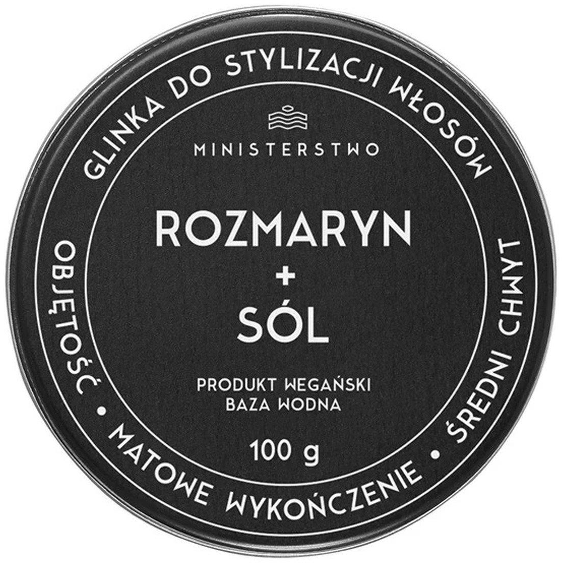 Ministerstwo Dobrego Mydła Glinka Do Stylizacji Włosów Rozmaryn+Sól 100g