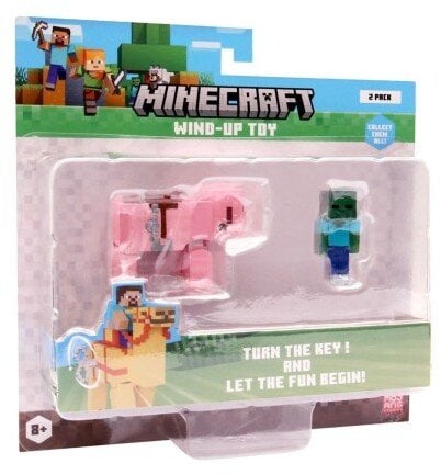 MINECRAFT S2 3D WIND-UP TOY - BABY ZOMBIE & PIG