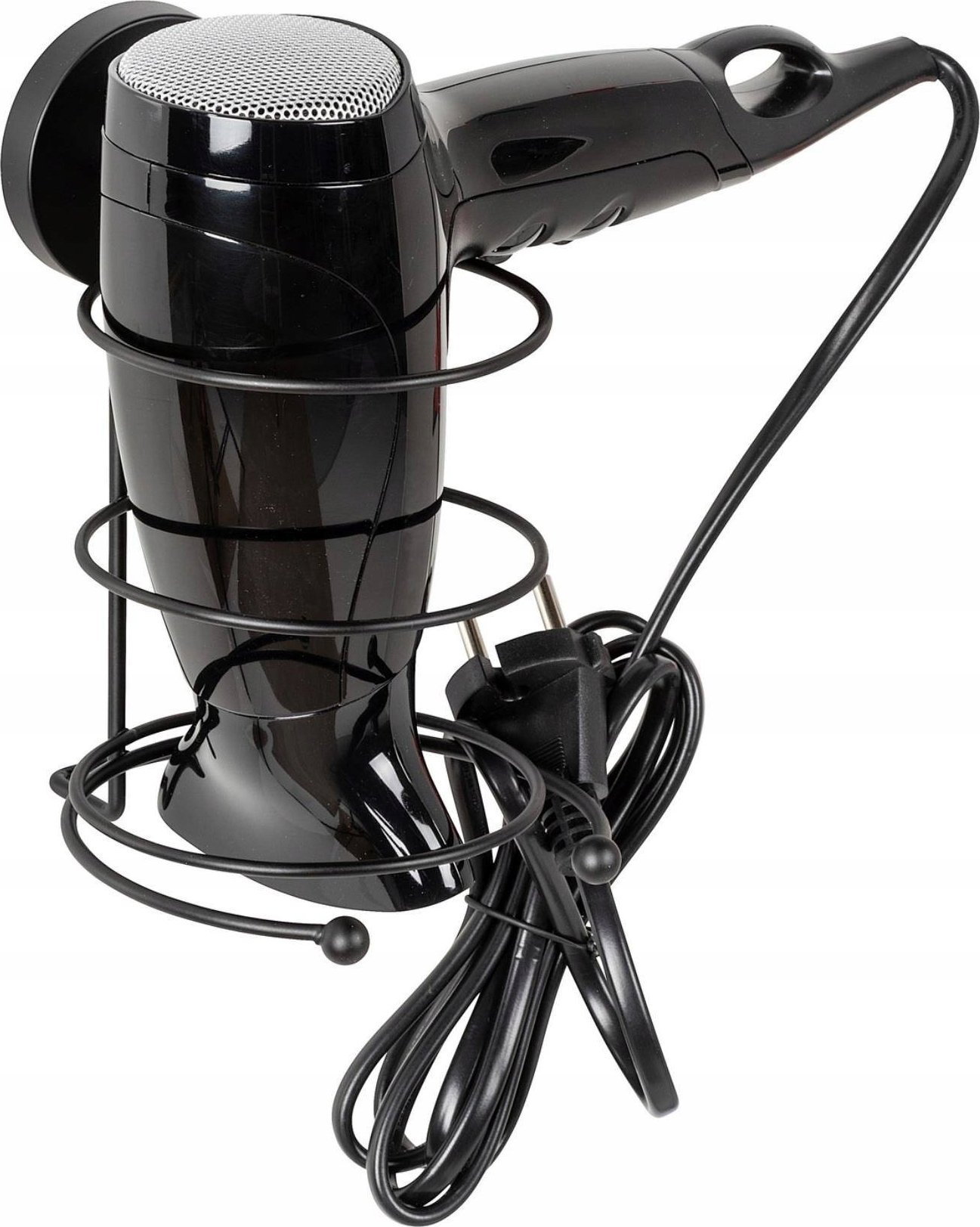 Wenko Uchwyt na suszarkę do włosów MILAZZO Vacuum-Loc, czarny, WENKO