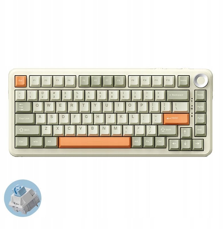 Klawiatura gamingowa bezprzewodowa mechaniczna AK820MAX - Retro Colour - Flying Fish Switch - 8000 mAh