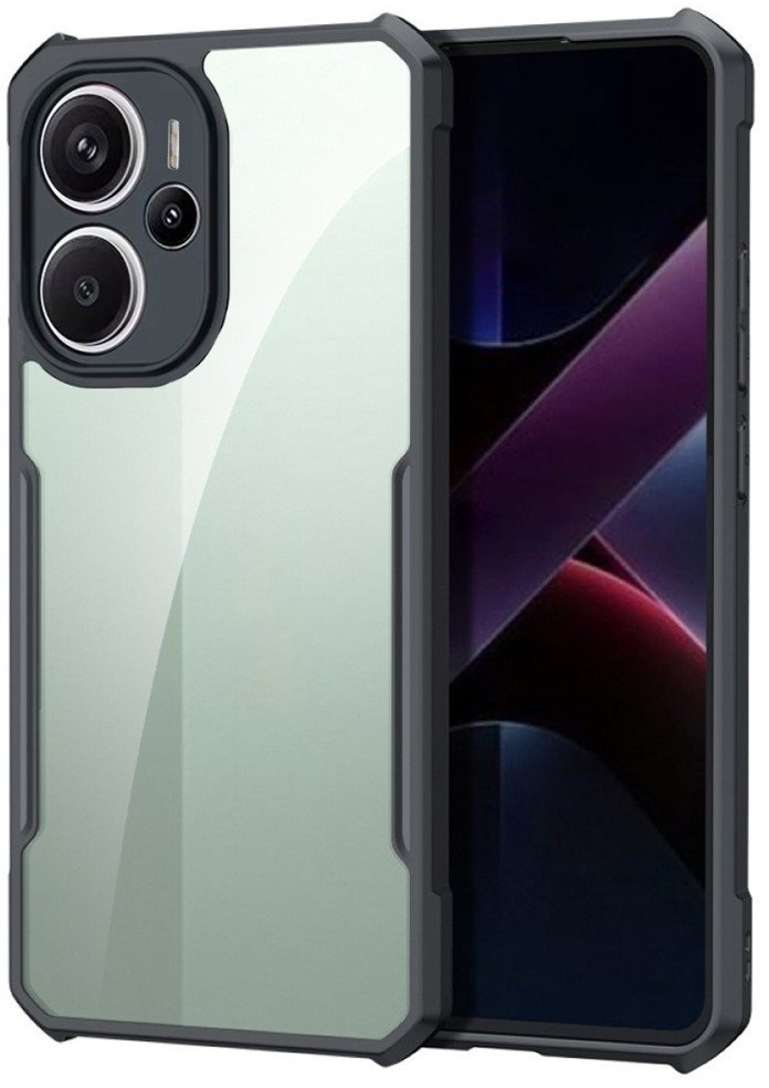 Etui pancerne Supero Corner-X do Xiaomi Redmi Note 14 5G, przezroczysto-czarne