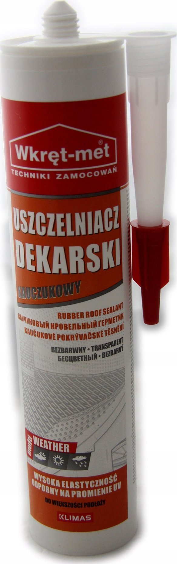 USZCZELNIACZ DEKARSKI UDK-310-BB KARTUSZ 310 ml BEZBARWNY WKRĘT-MET KLIMAS