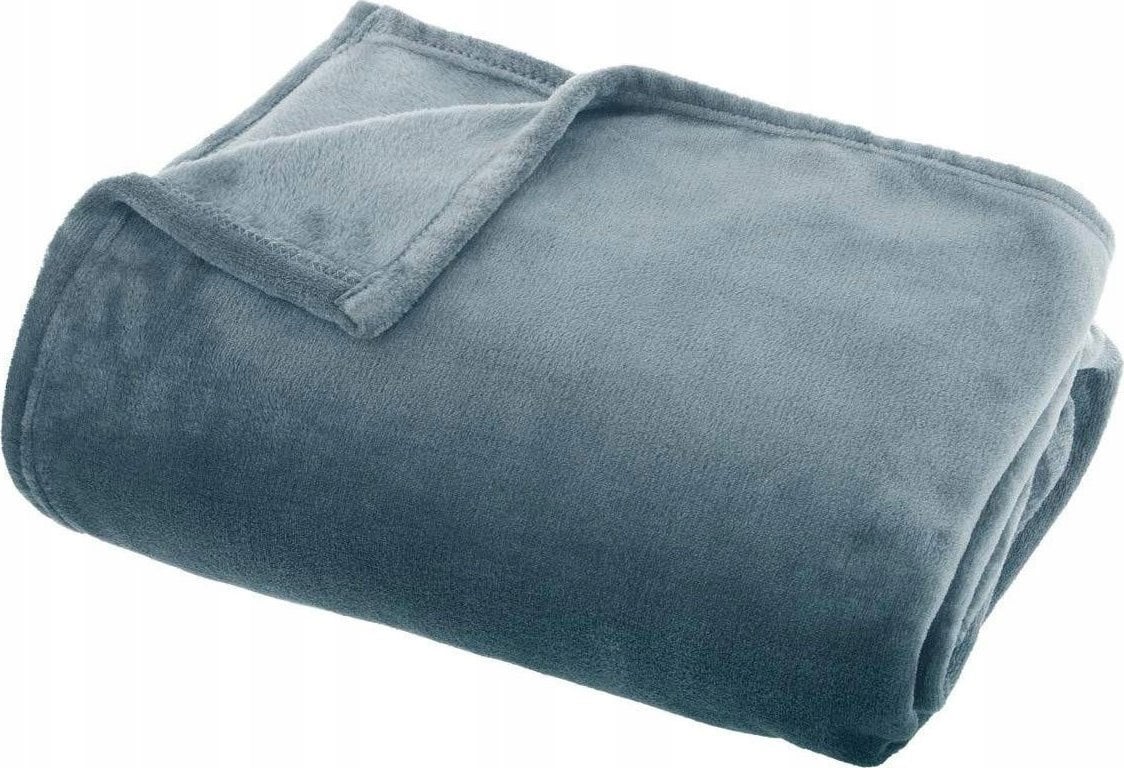 Atmosphera Koc pluszowy FLANEL UNI, 130 x 180 cm, kolor niebieski