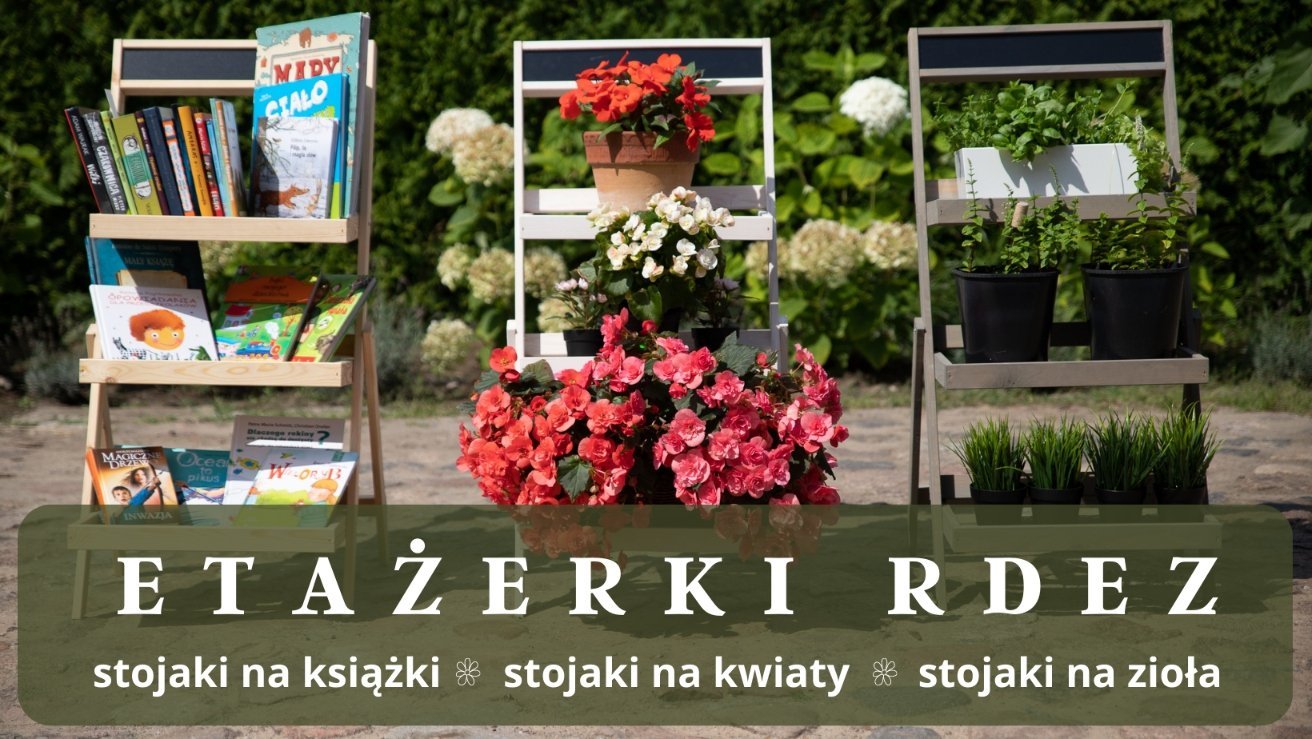 Home Styling Collection KWIETNIK ETAŻERKA ZIOŁOWNIK DRABINKA STOJAK NA KWIATY RDEZ BIAŁY