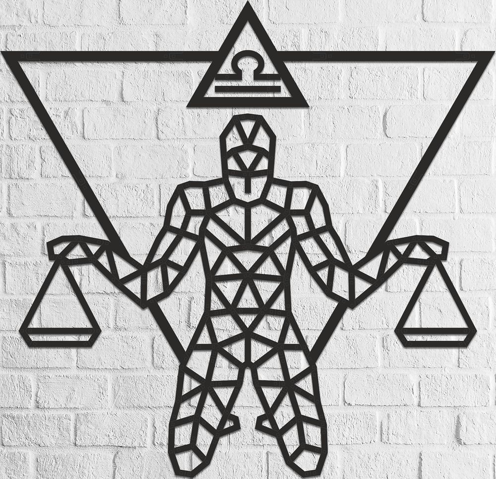 Ewa EWA Drewniane Puzzle 3D Dekoracja Ścienna Libra