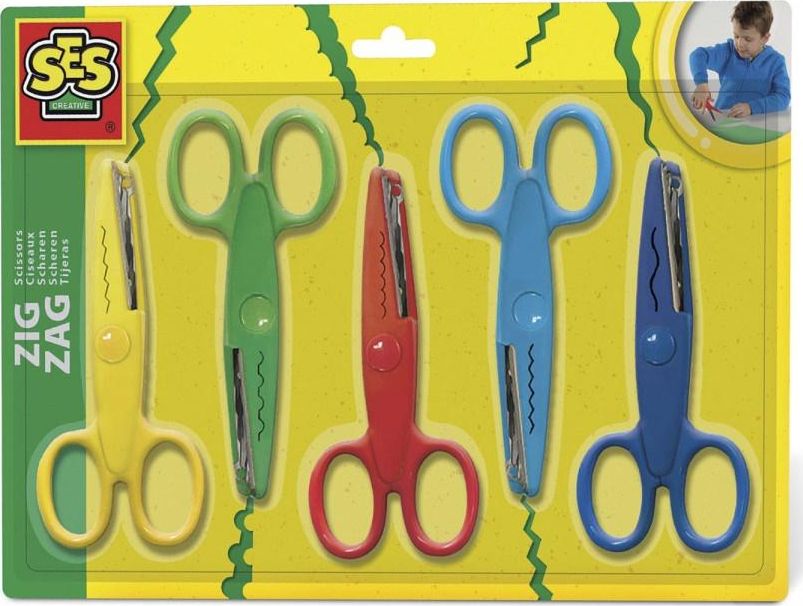 SES Bezpieczne nożyczki zygzaki - 5 wzorów