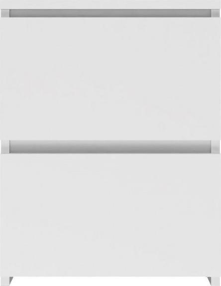 Topeshop SZAFKA W2 STOLIK NOCNY 2 SZUFLADY BIAŁY MAT