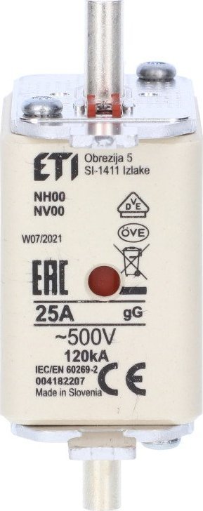 Shumee Wkładka bezpiecznikowa KOMBI NH00 gG 25A/500V 004182207 /3szt./