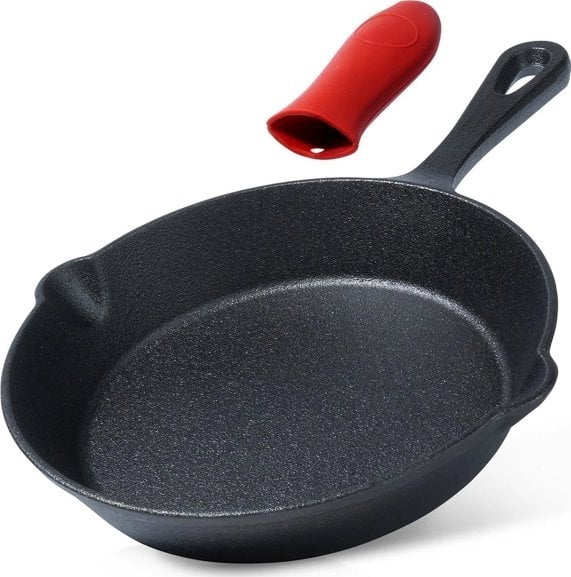 Patelnia Vilde PATELNIA ŻELIWNA 20cm Z SILIKONOWĄ NAKŁADKĄ CAST LINE 199034