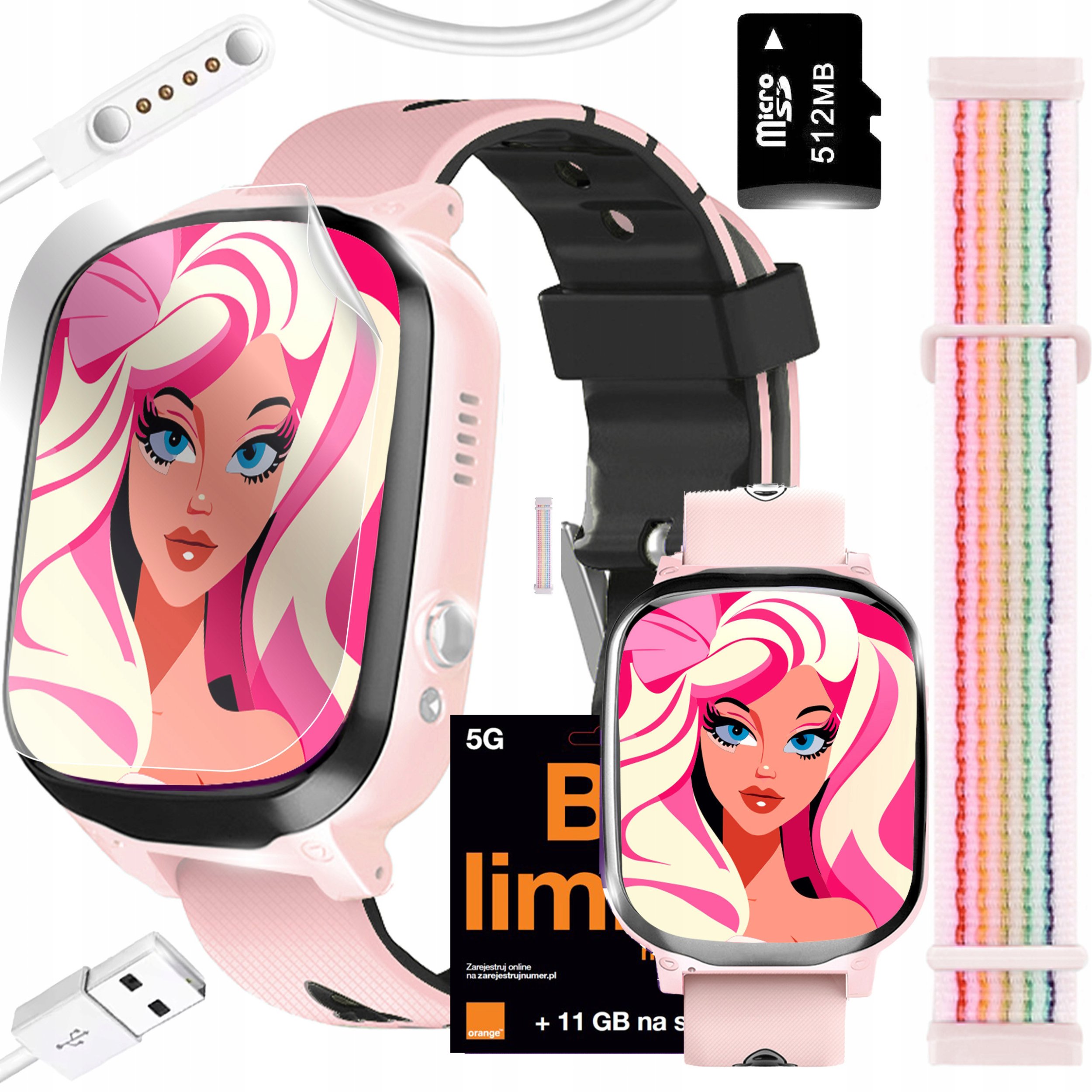 Smartwatch Zegarek Dla Dzieci SIM Aparat Telefon Gry Muzyka Bajki Rozmowy