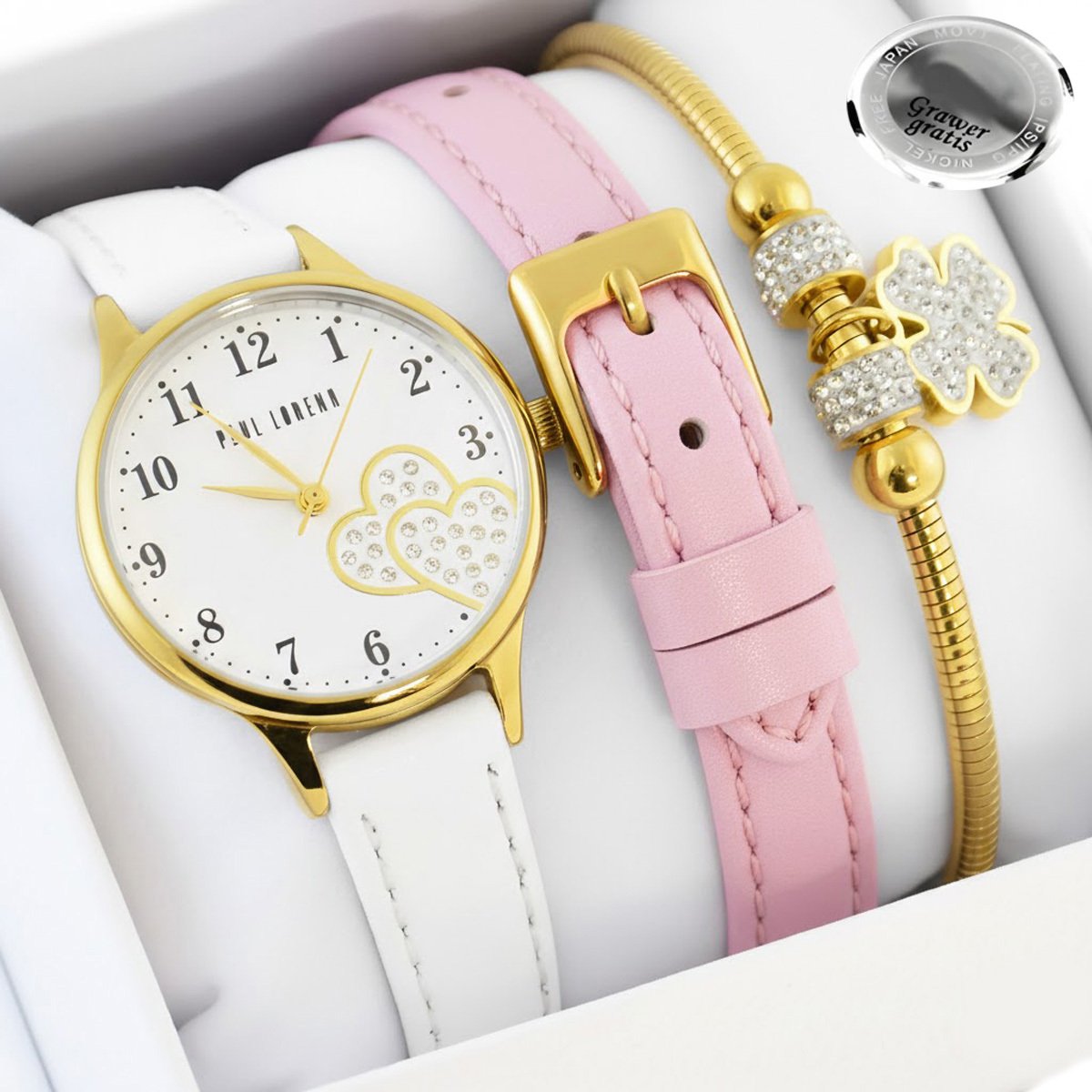 Zestaw dziecięcy zegarek Paul Lorens MILA 3E2 - komunia + bransoletka