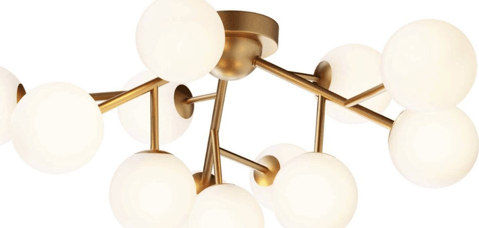 Lampa sufitowa Maytoni Lampa sufitowa Dallas MOD545CL-12BS molekuły kule złote białe