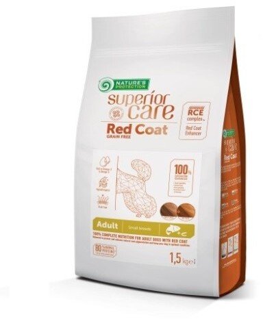 Nature’s Protection Red Coat Bez zbóż Łosoś & Krewetki Dorosłe małe rasy 1,5kg