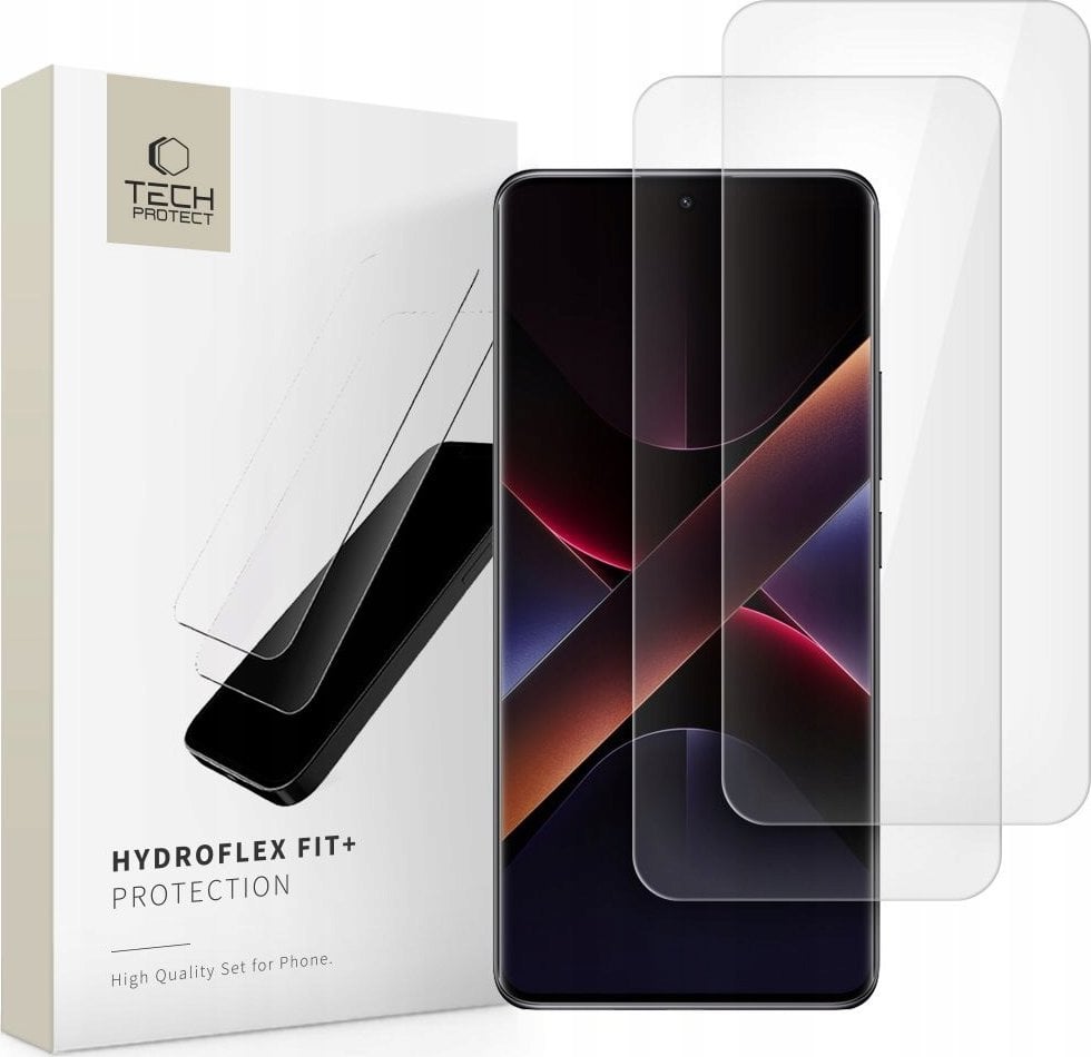 FOLIA HYDROŻELOWA TECH-PROTECT HYDROFLEX FIT+ 2-PACK XIAOMI REDMI NOTE 14 PRO 5G / 14 PRO+ PLUS 5G / POCO X7 5G CLEAR