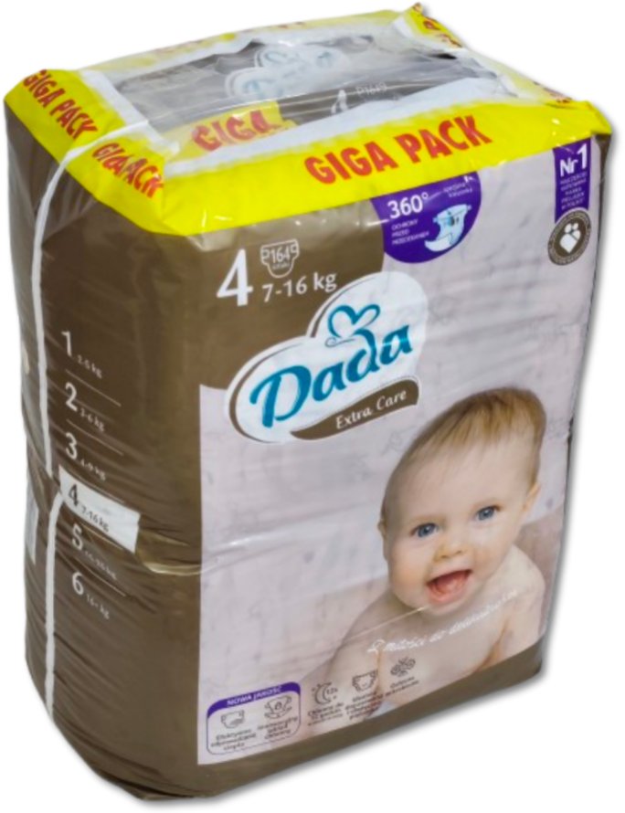 Pieluchy Dada Extra Care 4 BAG 7-16kg 164szt.