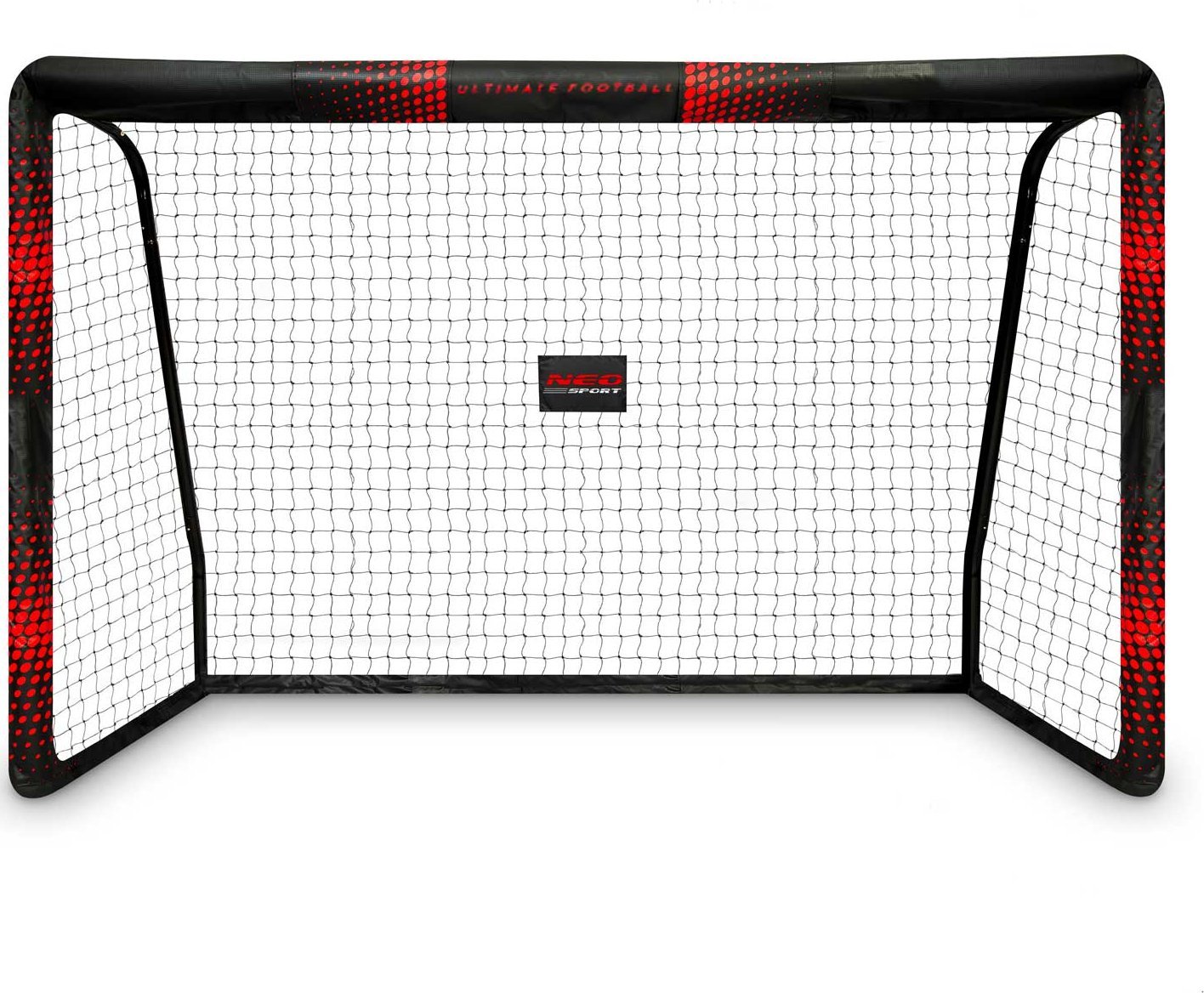 Neo-Sport Bramka do piłki nożnej 300 x 200 x 120 cm NS-473 czarno-czerwona