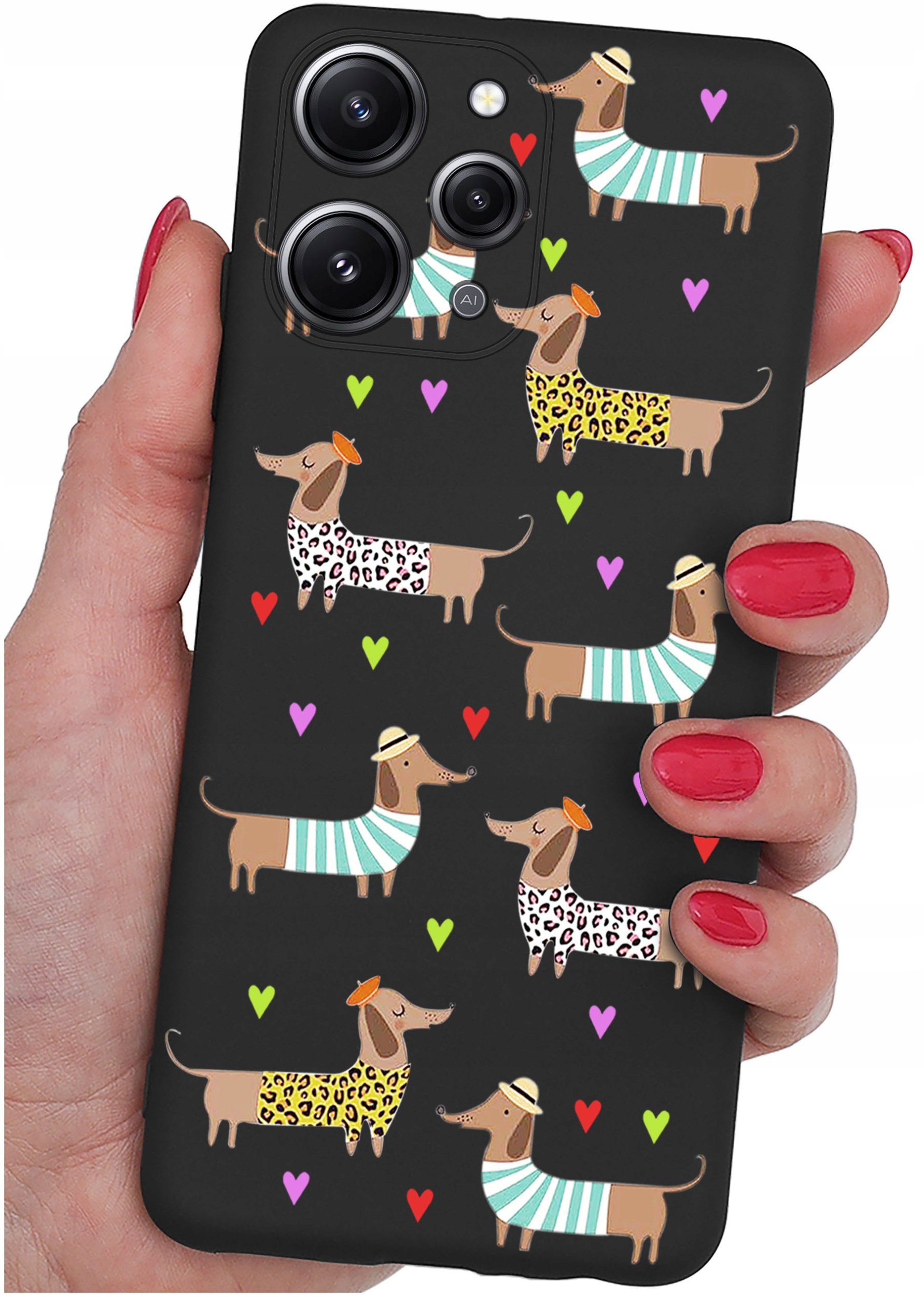 Etui do Xiaomi Redmi 12 4G WZORY |SILIKONOWE MATT CASE + SZKŁO 9H