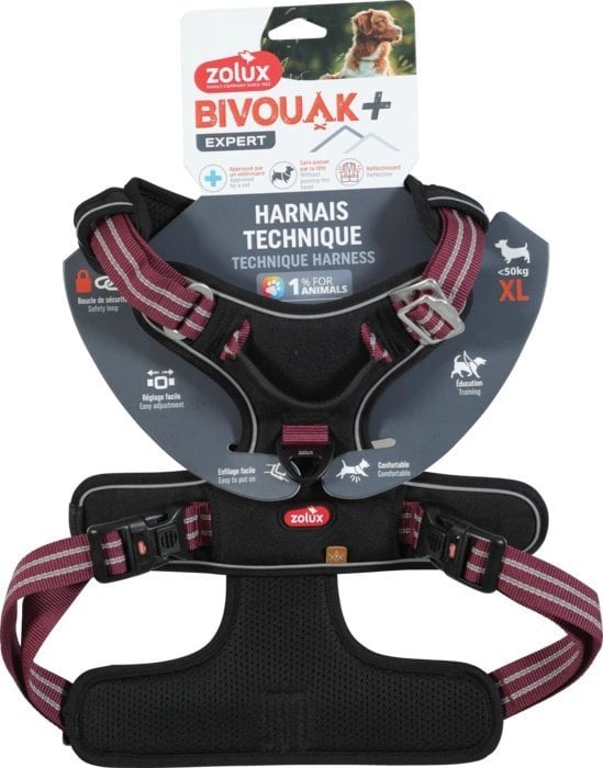 ZOLUX Szelki dla psa BIVOUAK XL czerwone