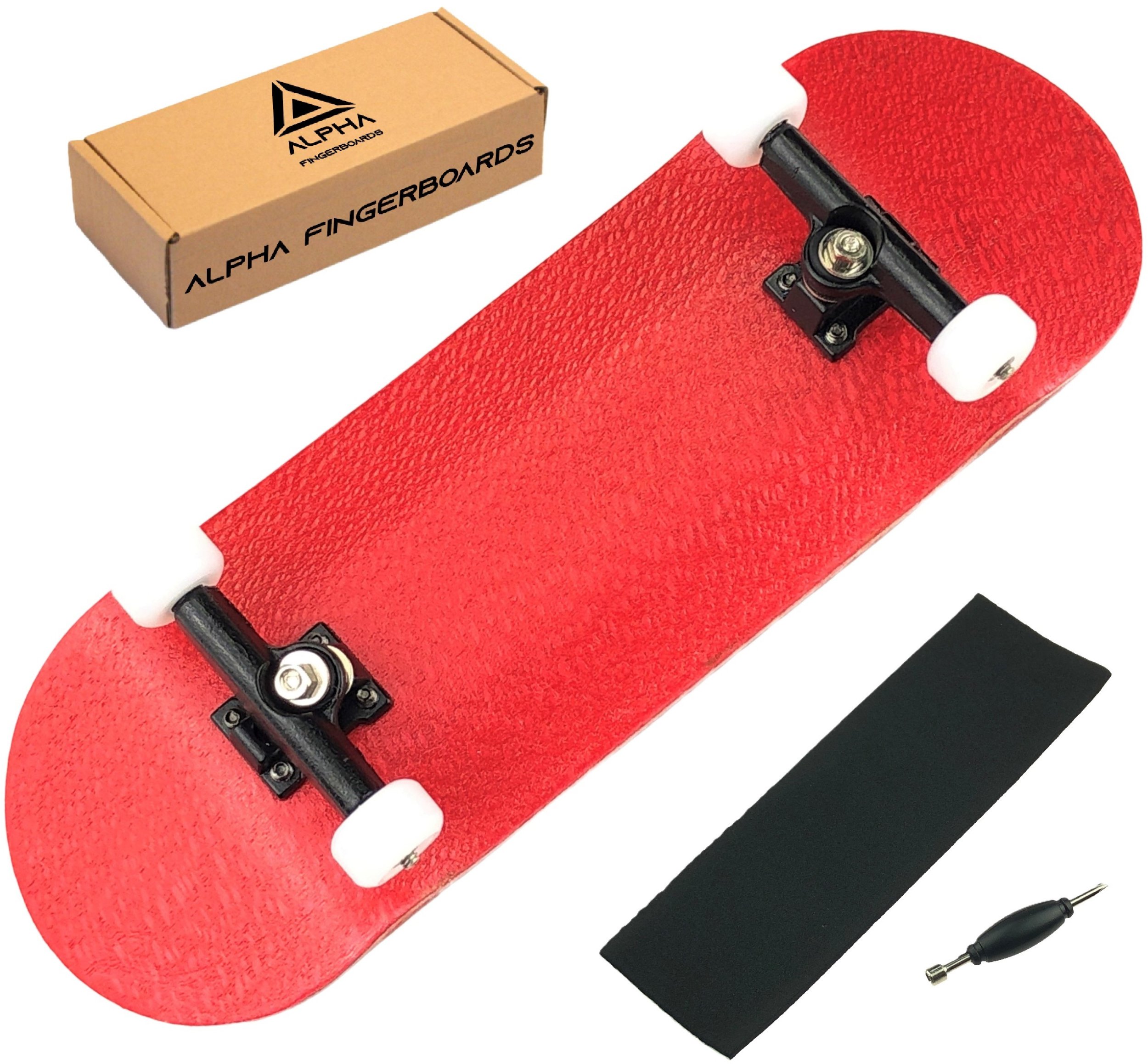 FINGERBOARD ALPHA KOMPLETNY SET DREWNIANY MINI DESKOROLKA TRUCKI ŁOŻYSKA