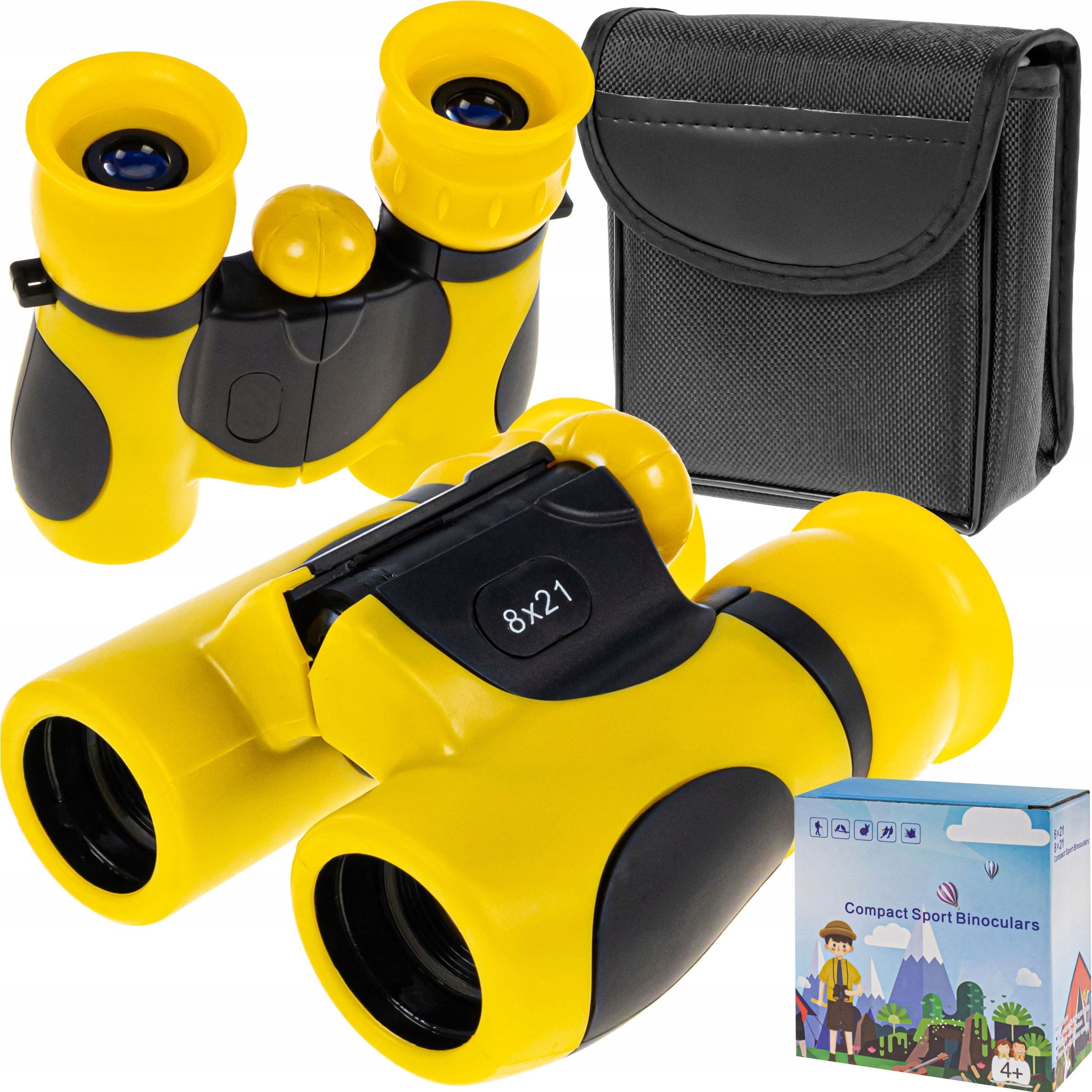 Lornetka Dzień Noc Szklana Optyka Dla Dzieci 8X21 + Futerał Akcesoria