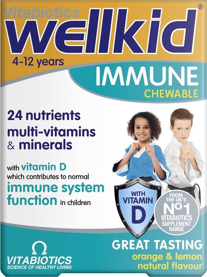 VITABIOTICS_Wellkid Immune suplement diety wspierający zdrowie dzieci 30 tabletek