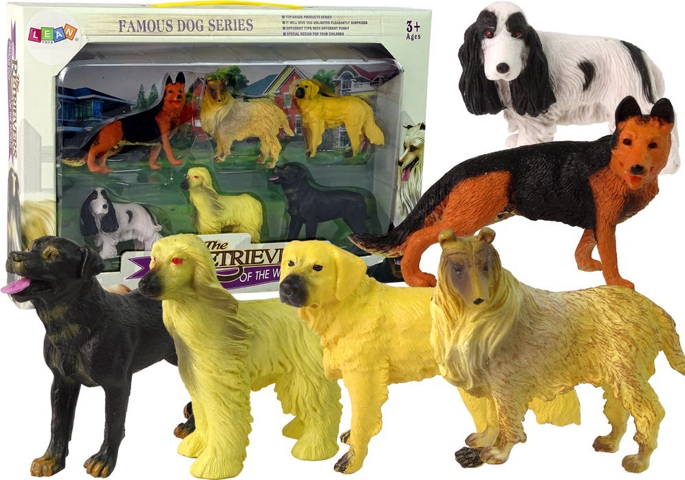 Figurka LeanToys Zestaw 6 Figurek Psów Figurka Pies Psy Rasowe