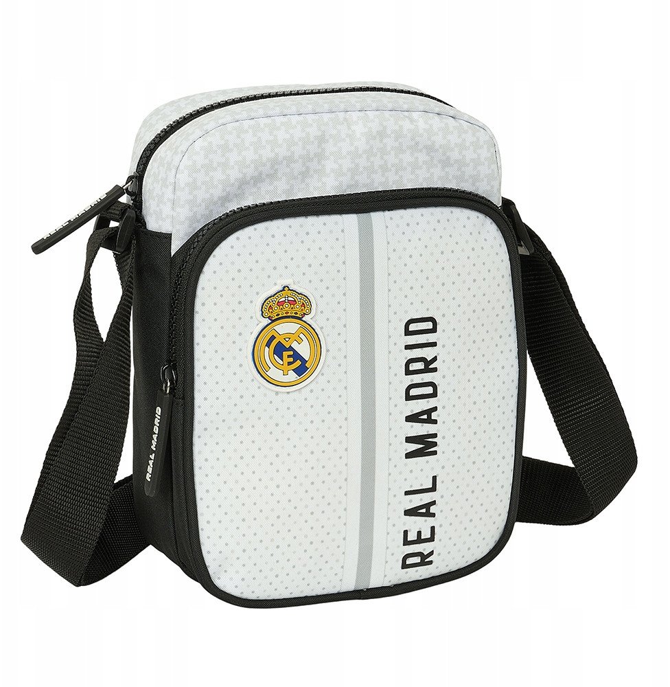 Torebka Sportowa Saszetka Nerka na Ramię Listonoszka REAL MADRYT BIAŁA