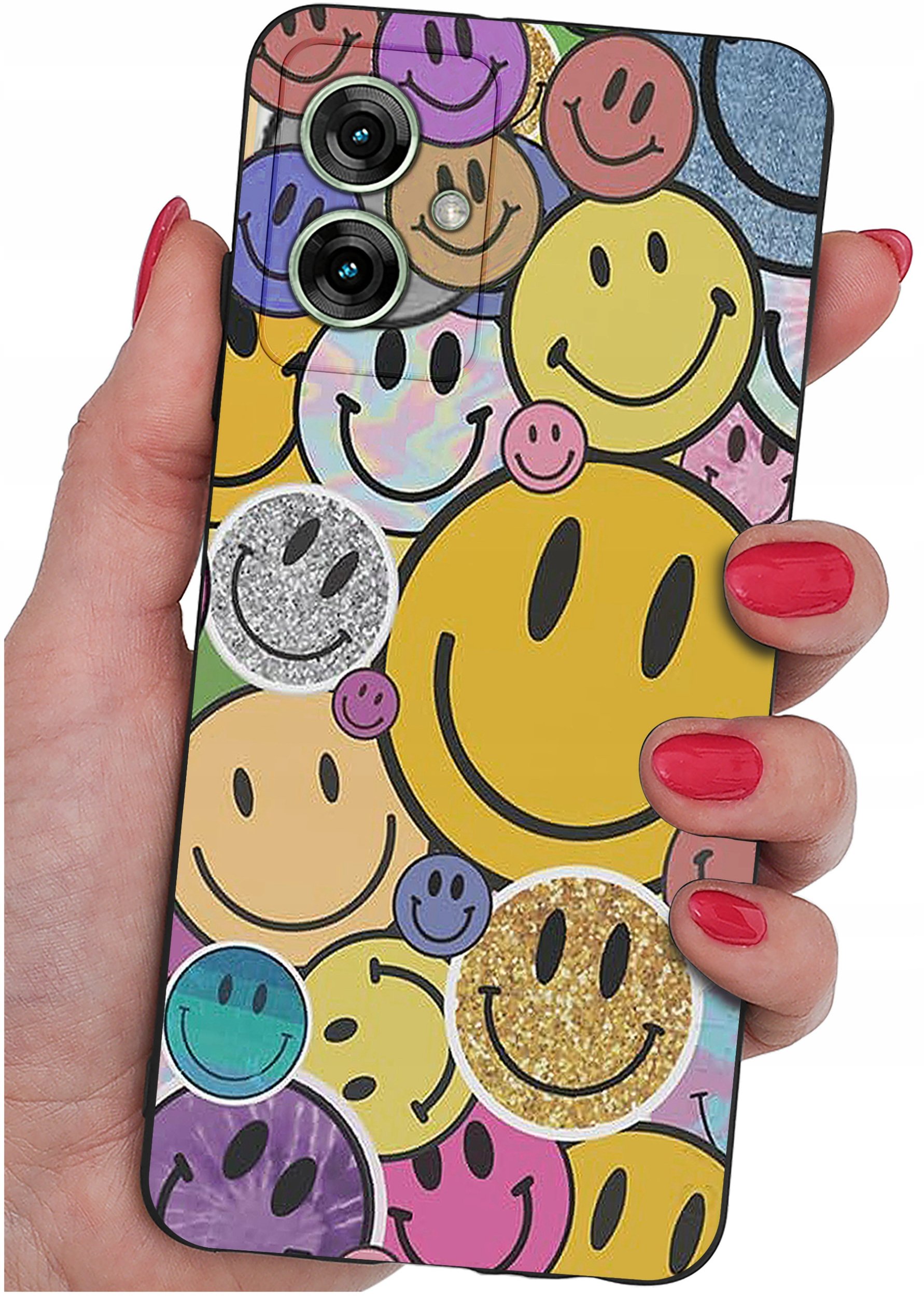 Etui do Motorola Moto G55 5G WZORY |SILIKONOWE MATT CASE + SZKŁO 9H