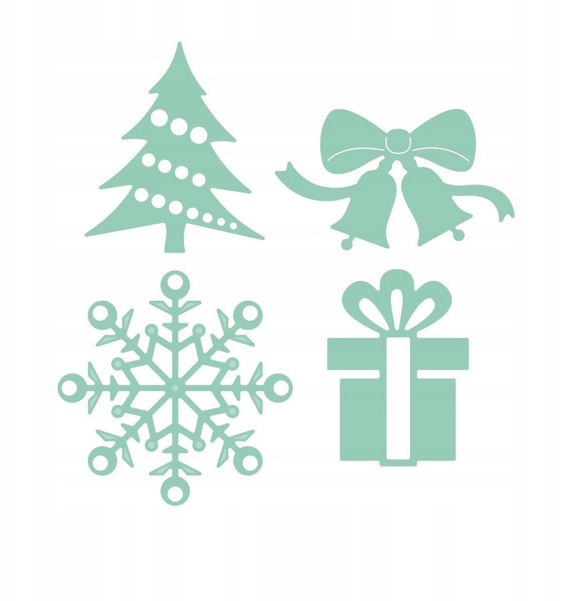 Zestaw wykrojników - Święta 4szt