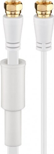 Przewód Goobay Kabel płaski SAT (80 dB), podwójne ekranowanie, odporny na warunki atmosferyczne - Długość kabla 1.5 m