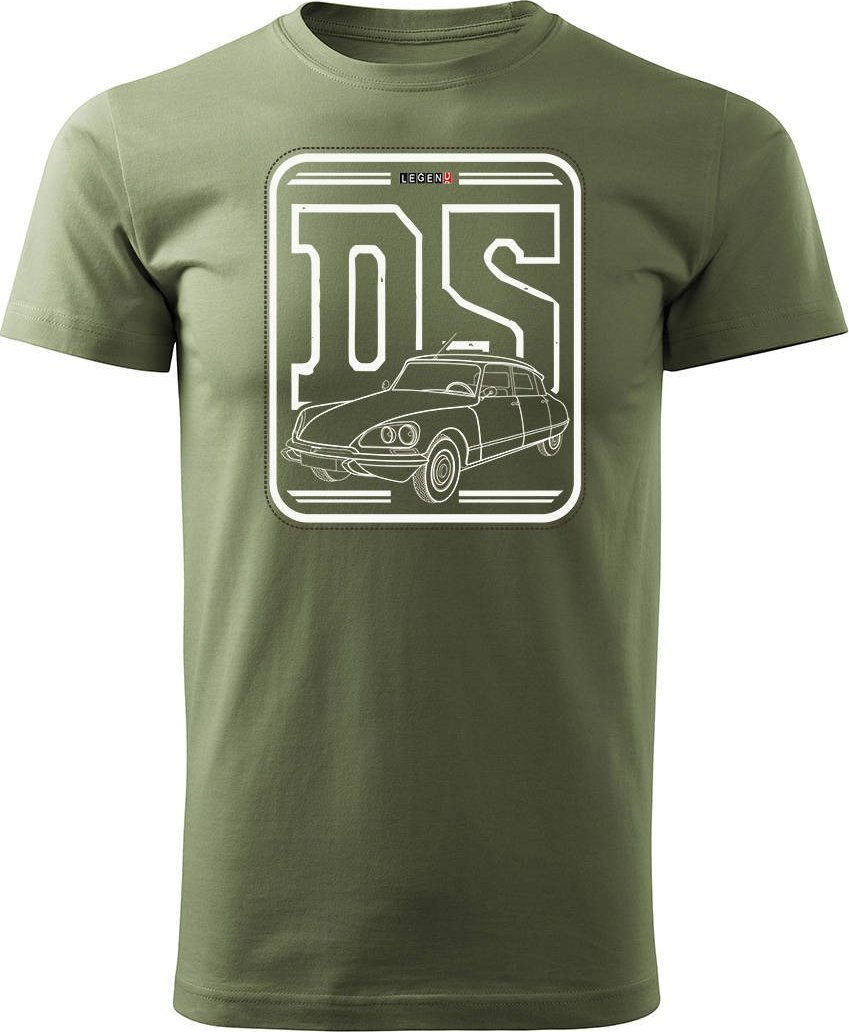 Topslang Koszulka z samochodem Citroen Citroenem DS 19 21 23 ID 19 21 męska khaki M