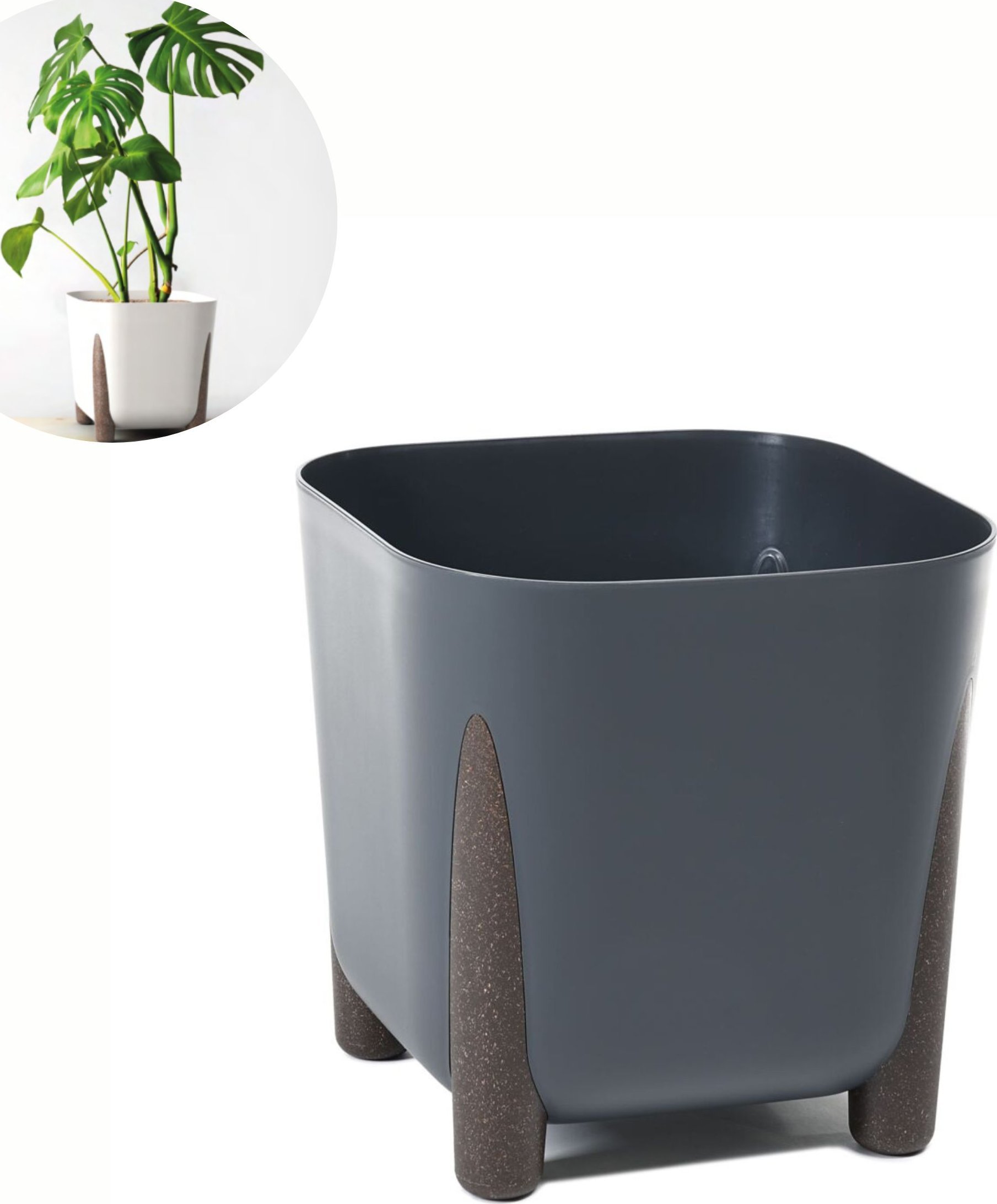 Lamela Doniczka kwadratowa na nóżkach FRIDA ECO 210 Kwietnik